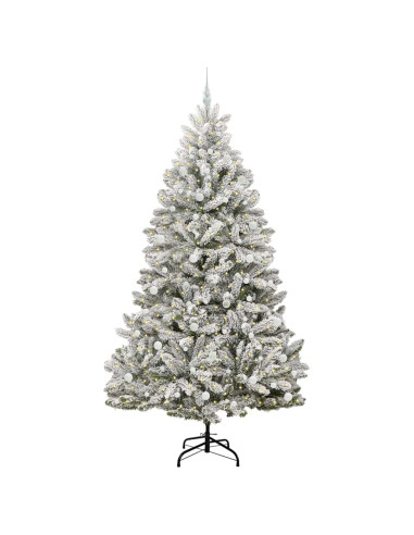 Albero di Natale artificiale Verde e Bianco 240 cm
