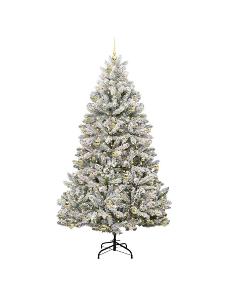Albero di Natale artificiale con 300 LED Verde e Bianco 240 cm