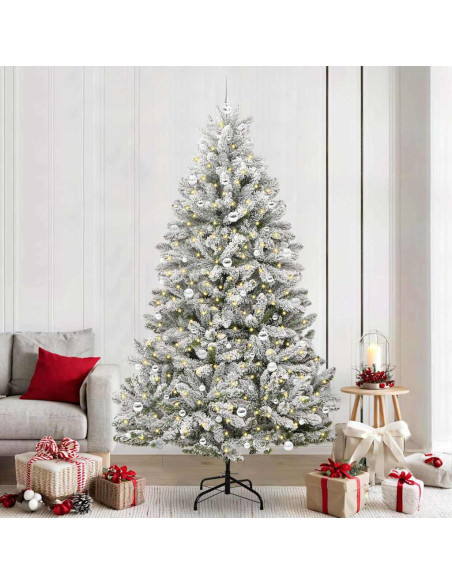 Albero di Natale artificiale Verde e Bianco 240 cm