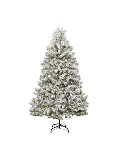 Albero di Natale artificiale Verde e Bianco 240 cm