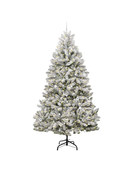 Albero di Natale artificiale Verde e Bianco 240 cm