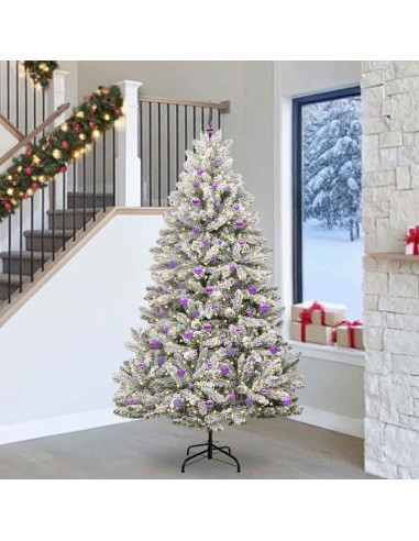 Albero di Natale artificiale Verde e Bianco 240 cm