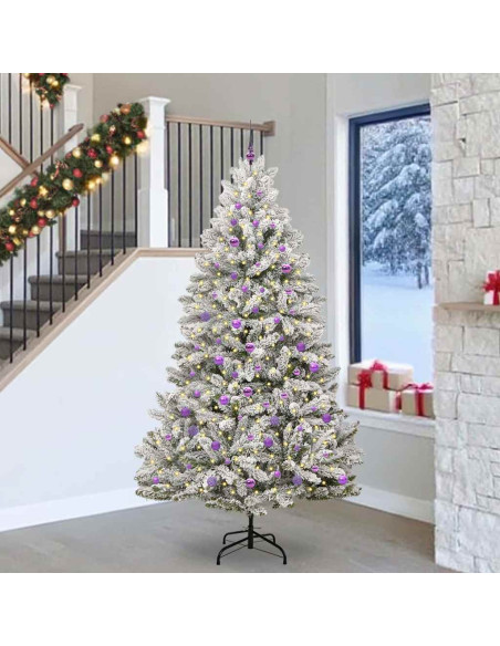 Albero di Natale artificiale Verde e Bianco 240 cm