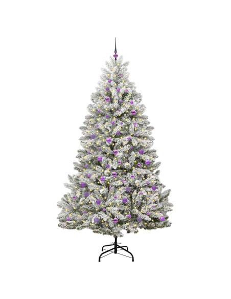 Albero di Natale artificiale Verde e Bianco 240 cm