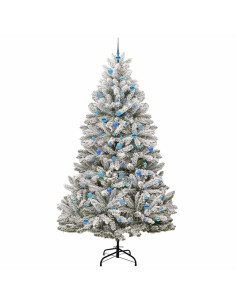 Albero di Natale artificiale Verde e Bianco 240 cm 2