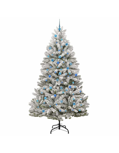 Albero di Natale artificiale Verde e Bianco 240 cm