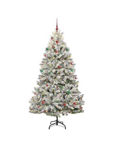 Albero di Natale artificiale Verde e Bianco 240 cm