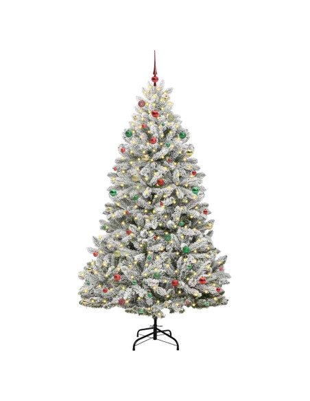 Albero di Natale artificiale Verde e Bianco 240 cm