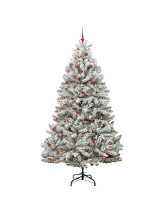 Albero di Natale artificiale Verde e Bianco 270 cm 2