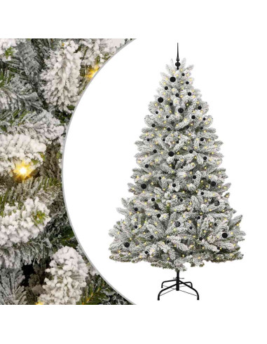 Albero di Natale artificiale Verde e Bianco 270 cm