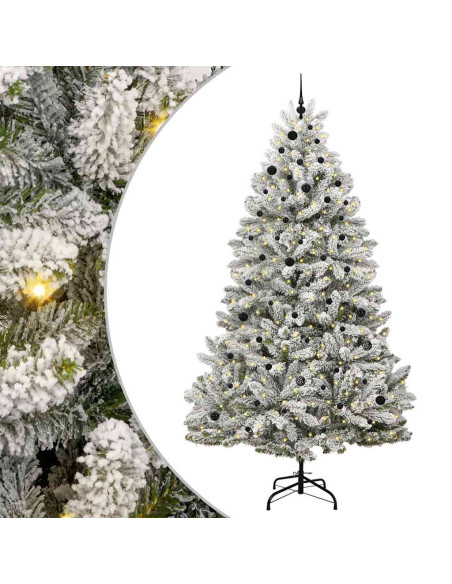 Albero di Natale artificiale Verde e Bianco 270 cm