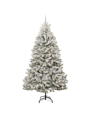 Albero di Natale artificiale Verde e Bianco 270 cm