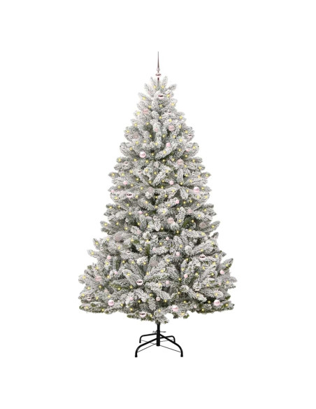 Albero di Natale artificiale Verde e Bianco 270 cm