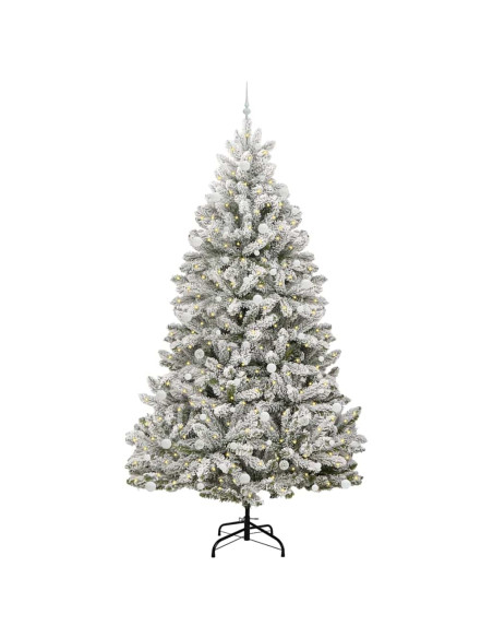 Albero di Natale artificiale Verde e Bianco 270 cm