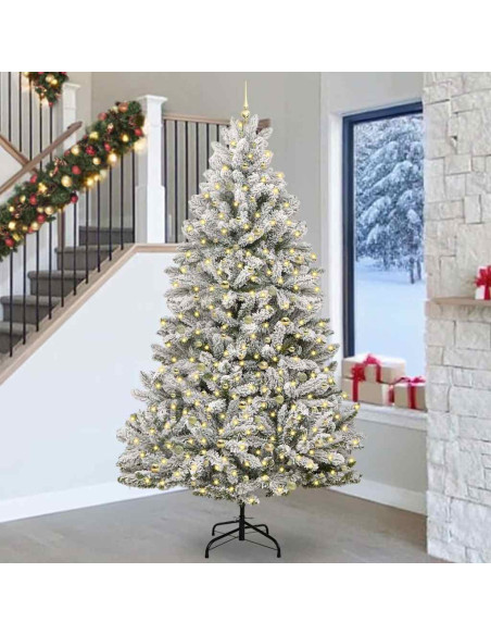 Albero di Natale artificiale Verde e Bianco 270 cm