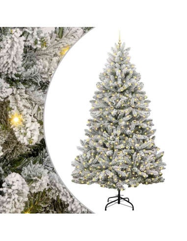 Albero di Natale artificiale Verde e Bianco 270 cm