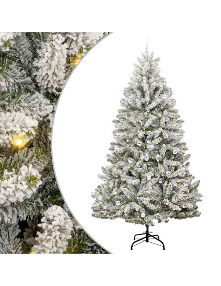 Albero di Natale artificiale Verde e Bianco 270 cm