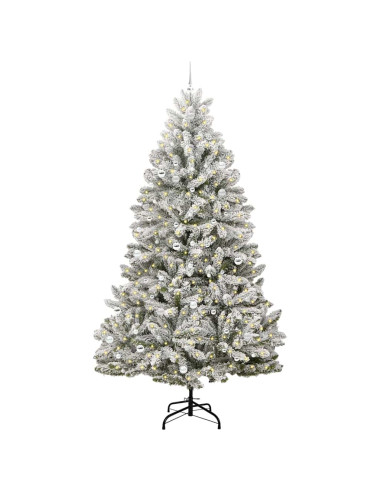 Albero di Natale artificiale Verde e Bianco 270 cm
