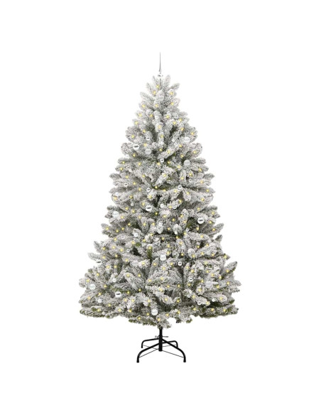Albero di Natale artificiale Verde e Bianco 270 cm