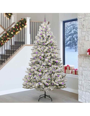 Albero di Natale artificiale Verde e Bianco 270 cm