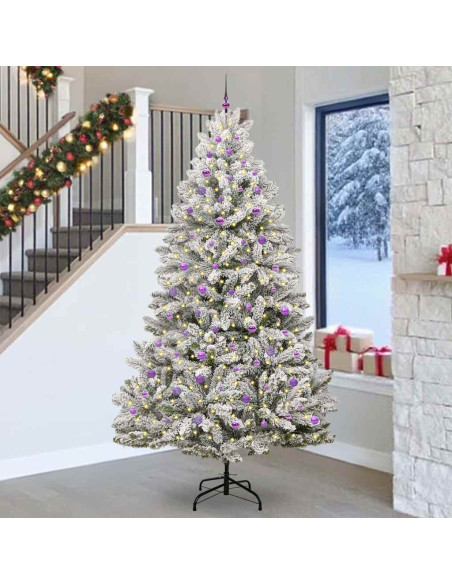 Albero di Natale artificiale Verde e Bianco 270 cm