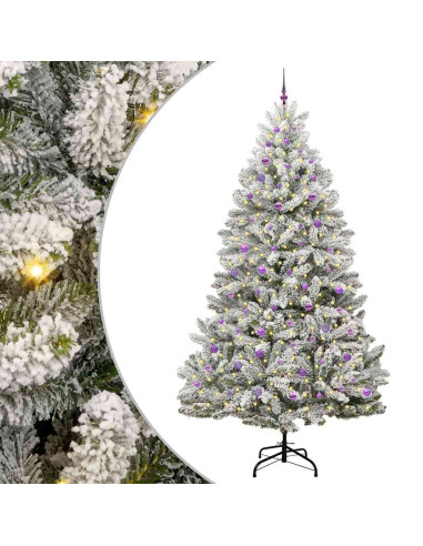 Albero di Natale artificiale Verde e Bianco 270 cm