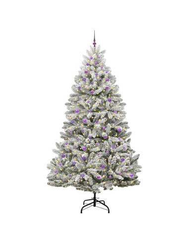 Albero di Natale artificiale Verde e Bianco 270 cm