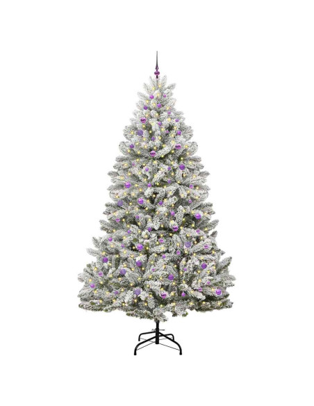 Albero di Natale artificiale Verde e Bianco 270 cm