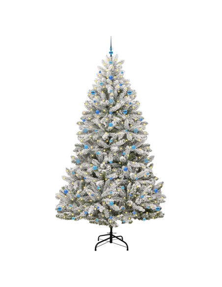Albero di Natale artificiale Verde e Bianco 270 cm