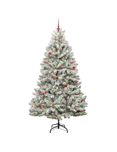 Albero di Natale artificiale Verde e Bianco 270 cm