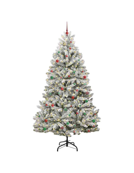 Albero di Natale artificiale Verde e Bianco 270 cm