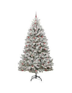 Albero di Natale artificiale Verde e Bianco 300 cm 2