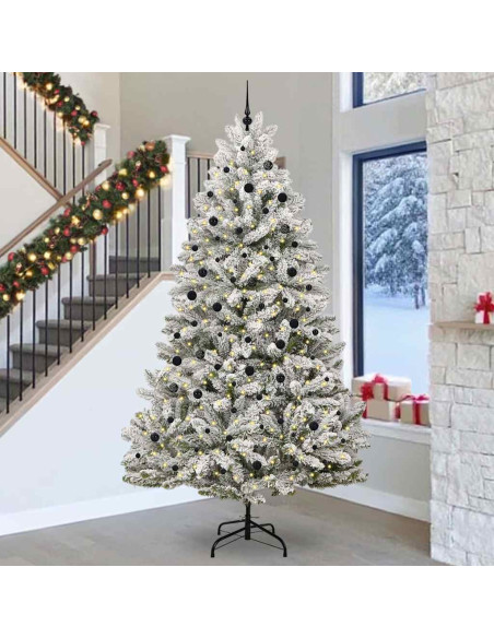 Albero di Natale artificiale Verde e Bianco 300 cm