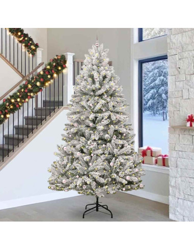 Albero di Natale artificiale Verde e Bianco 300 cm
