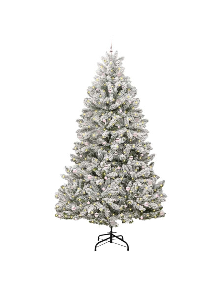 Albero di Natale artificiale Verde e Bianco 300 cm