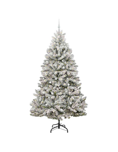 Albero di Natale artificiale Verde e Bianco 300 cm