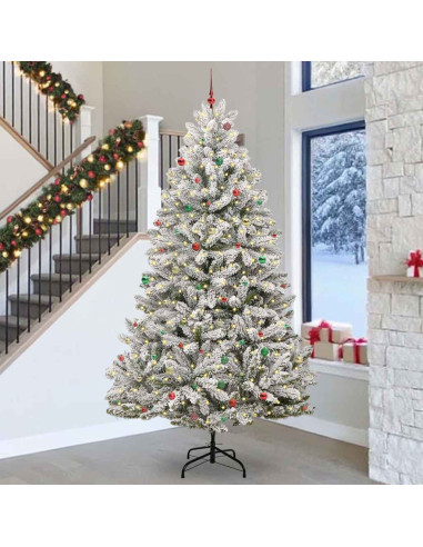 Albero di Natale artificiale Verde e Bianco 300 cm