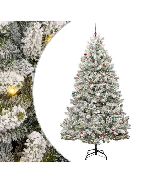 Albero di Natale artificiale Verde e Bianco 300 cm