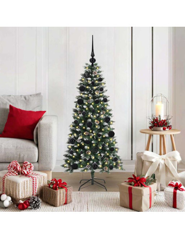 Albero di Natale artificiale con 150 LED Verde 50 x 50 x 120 cm