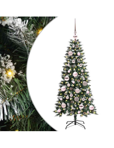 Albero di Natale artificiale con 150 LED Verde 50 x 50 x 120 cm