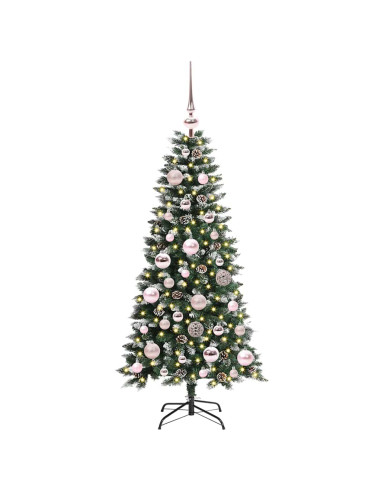 Albero di Natale artificiale con 150 LED Verde 50 x 50 x 120 cm