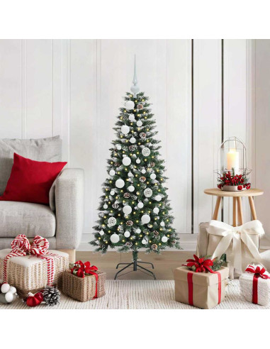 Albero di Natale artificiale con 150 LED Verde 50 x 50 x 120 cm