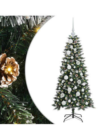 Albero di Natale artificiale con 150 LED Verde 50 x 50 x 120 cm
