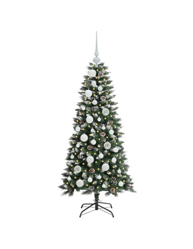 Albero di Natale artificiale con 150 LED Verde 50 x 50 x 120 cm