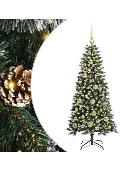 Albero di Natale artificiale con 150 LED Verde 50 x 50 x 120 cm