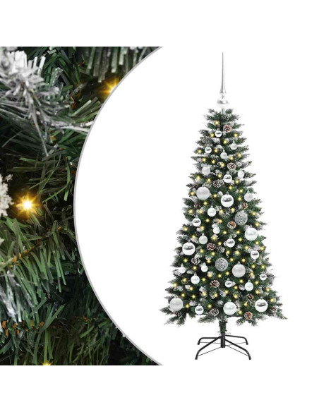 Albero di Natale artificiale con 150 LED Verde 50 x 50 x 120 cm