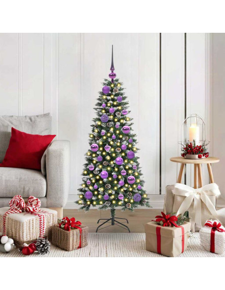 Albero di Natale artificiale con 150 LED Verde 50 x 50 x 120 cm