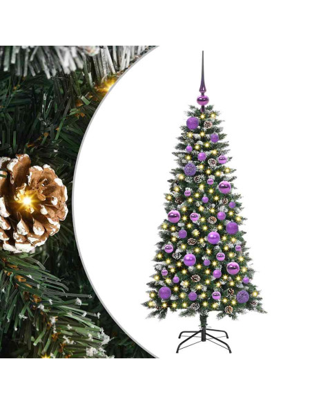 Albero di Natale artificiale con 150 LED Verde 50 x 50 x 120 cm