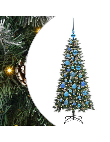Albero di Natale artificiale con 150 LED Verde 50 x 50 x 120 cm