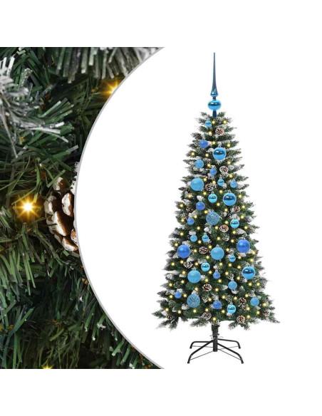 Albero di Natale artificiale con 150 LED Verde 50 x 50 x 120 cm